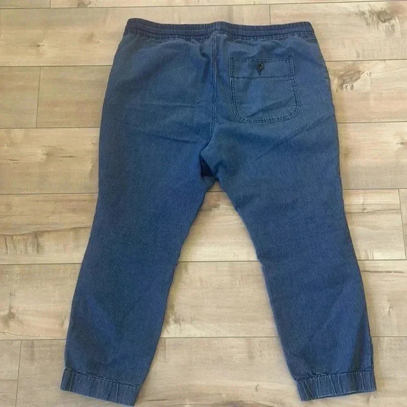 J.Crew Sideline pant in indigo-stripe chambray Sz 12 - Picture 6 of 8